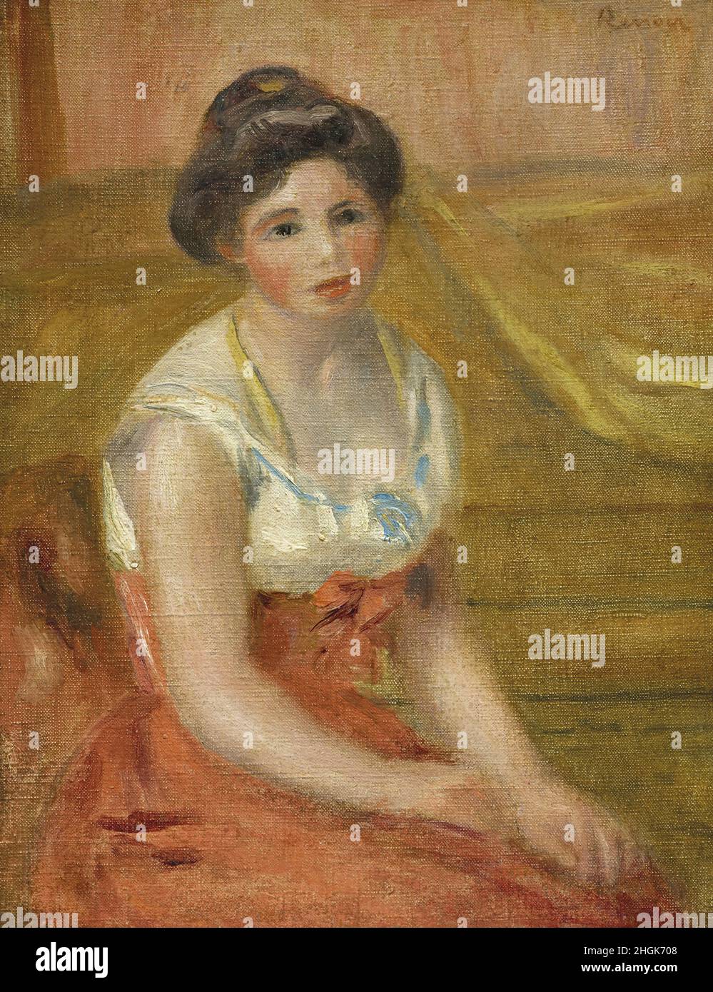 Renoir Auguste - Privatkollektion Assise - 1900C. - Öl auf Leinwand 28,1 x 22,3 cm Stockfoto Renoir Auguste - Privatkollektion Assise - 1900C. - Öl auf Leinwand 28,1 x 22,3 cm Stockfoto