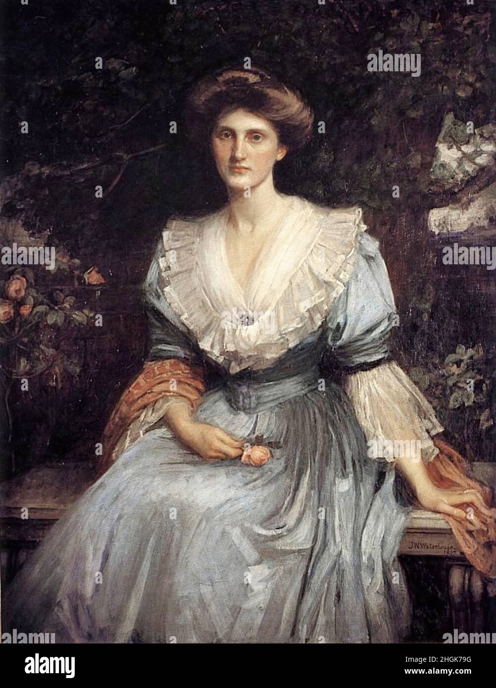 Waterhouse John William - Privatsammlung - Lady Violet Henderson - 1907 - Öl auf Leinwand 127 x 101,9 cm - Stockfoto