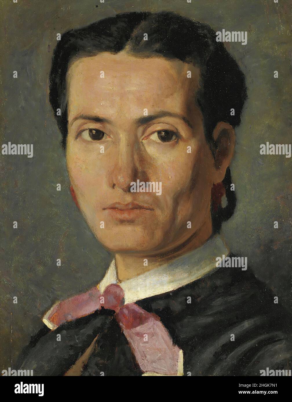 Sernesi Rafaello - Privatsammlung - Ritratto della sorella - unbekanntes Datum - Öl auf Holz 28 x 22 cm - Stockfoto Sernesi Rafaello - Privatsammlung - Ritratto della sorella - unbekanntes Datum - Öl auf Holz 28 x 22 cm - Stockfoto