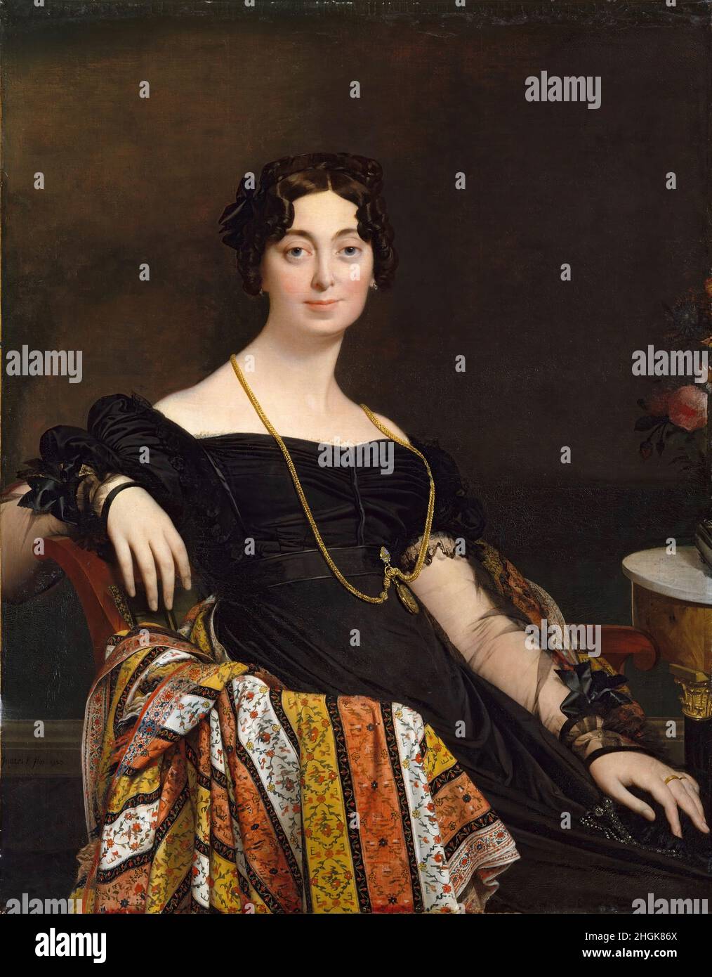Madame Jacques-Louis Leblanc - Françoise Poncelle, 1788–1839 - 1823 - Öl auf Leinwand 119,4 x 92,7 cm - Ingres Jean Auguste Dominique Stockfoto
