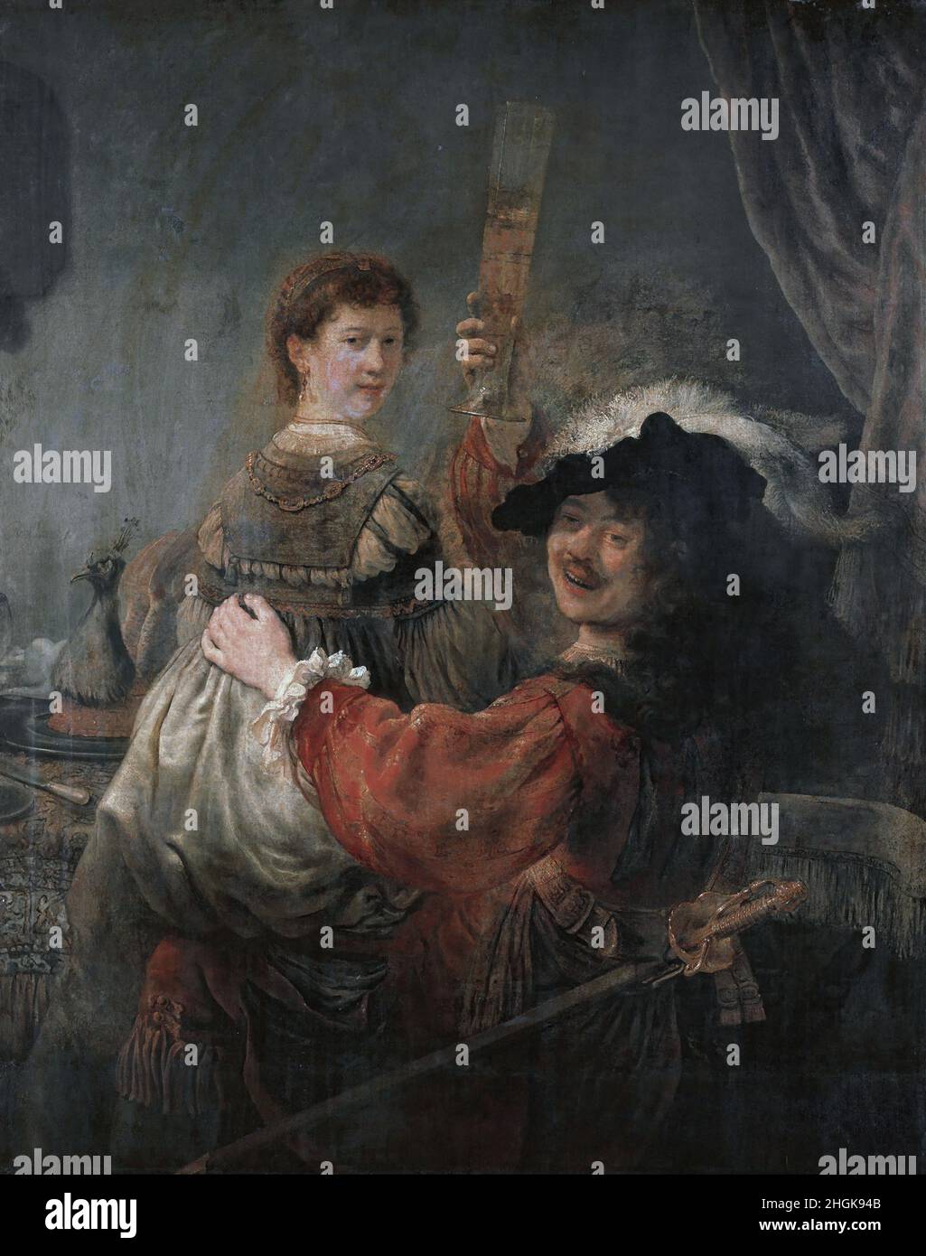Rembrandt - Rembrandt und Saskia in der Szene der Verlorenen Sohn Stockfoto