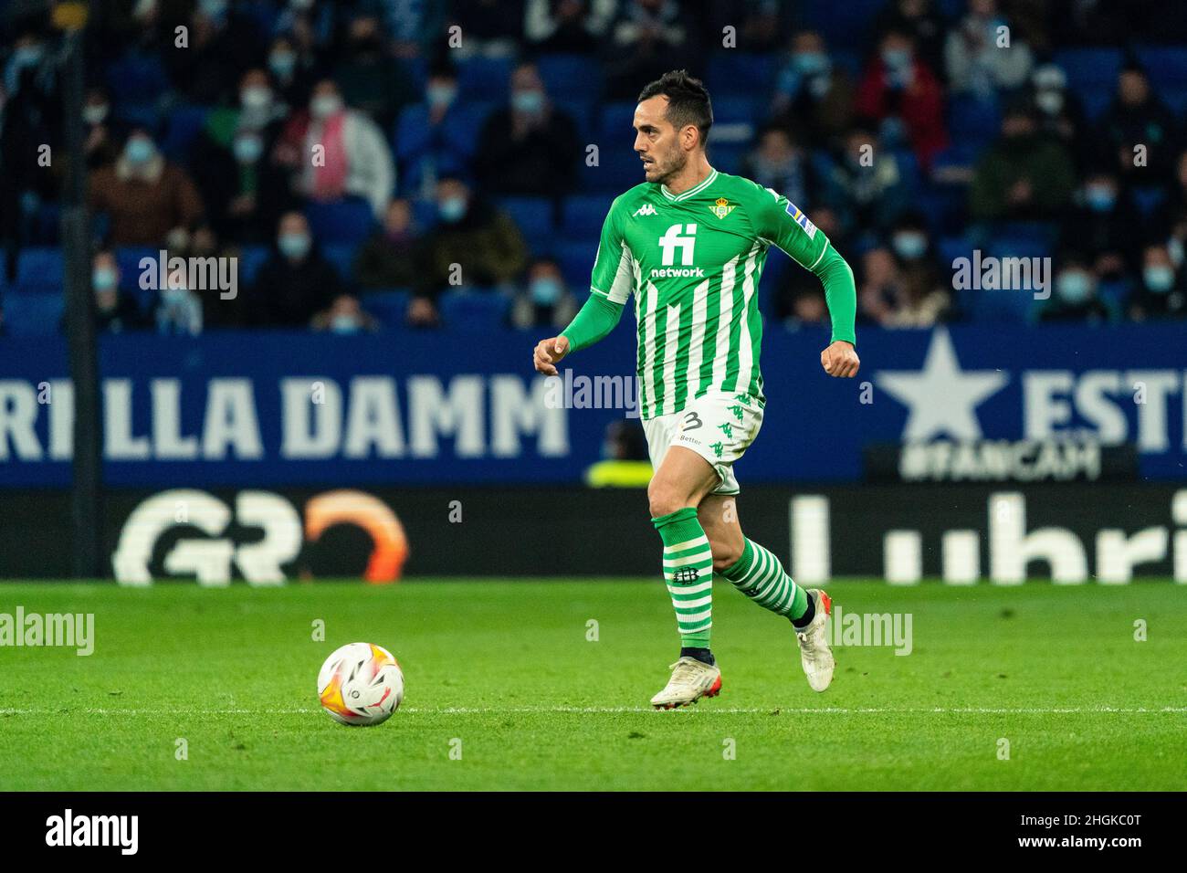 Cornellà, Spanien, 21, Januar 2022. Spanische La Liga: RCD Espanyol / Real Betis. Quelle: Joan Gosa/Alamy Live News Stockfoto