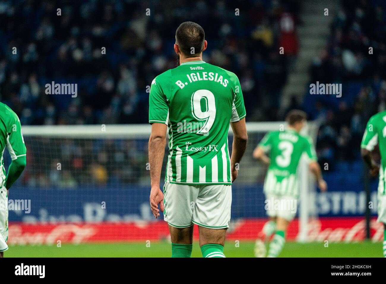 Cornellà, Spanien, 21, Januar 2022. Spanische La Liga: RCD Espanyol / Real Betis. Quelle: Joan Gosa/Alamy Live News Stockfoto