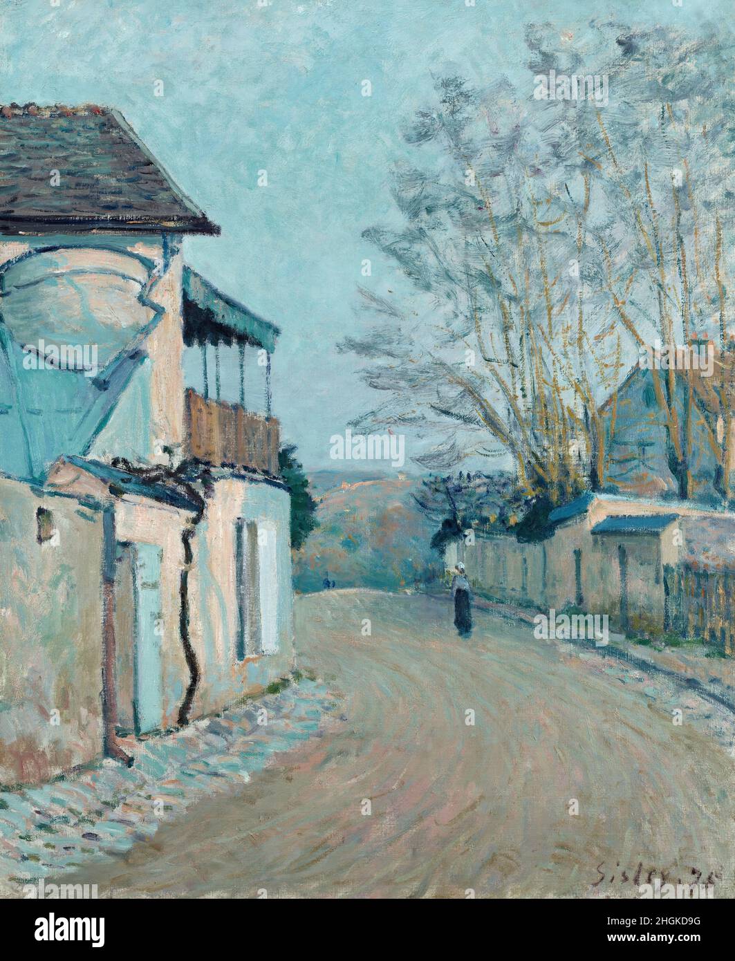 Rue de la princesse, l'hiver - 1875 - Öl auf Leinwand 60,9 x 49,8 cm - Sisley Alfred Stockfoto