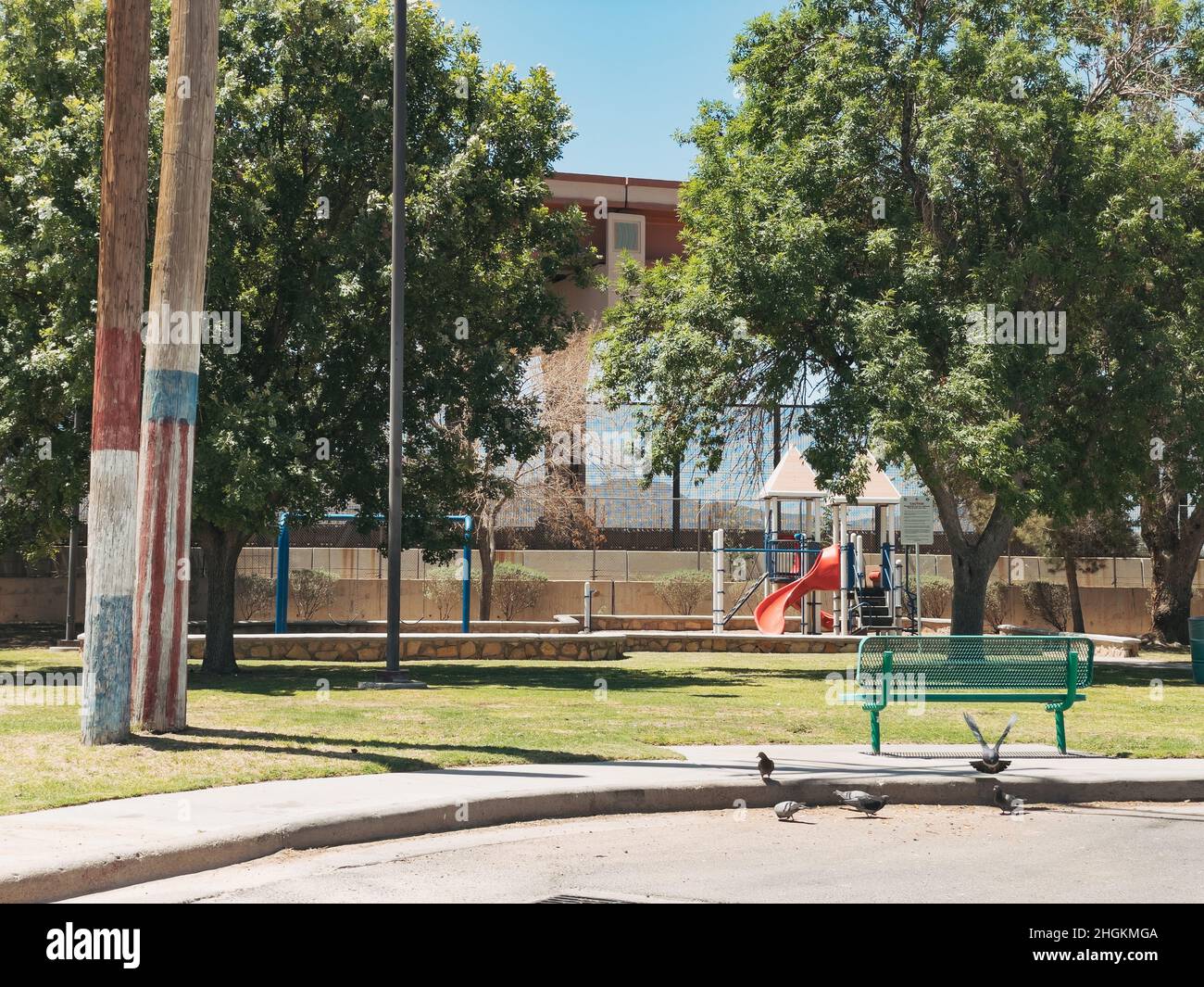 Chihuahuita Park in El Paso, TX, an der Grenze zwischen Mexiko und den USA Stockfoto