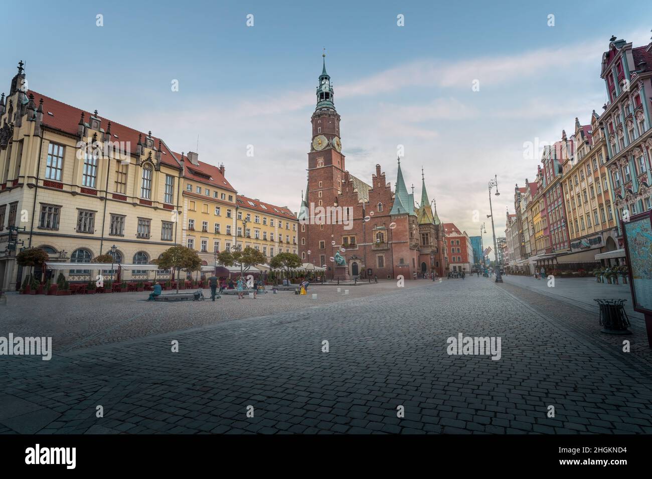 Altes Rathaus am Marktplatz - Breslau, Polen Stockfoto
