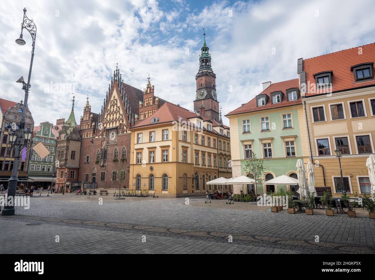 Altes Rathaus am Marktplatz - Breslau, Polen Stockfoto