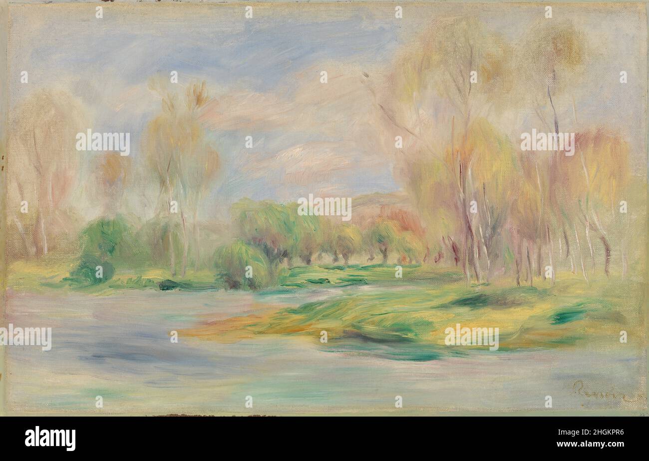 Paysage - 1900 05 - Öl auf Leinwand 20,3 x 31,1 cm - Renoir Auguste Stockfoto