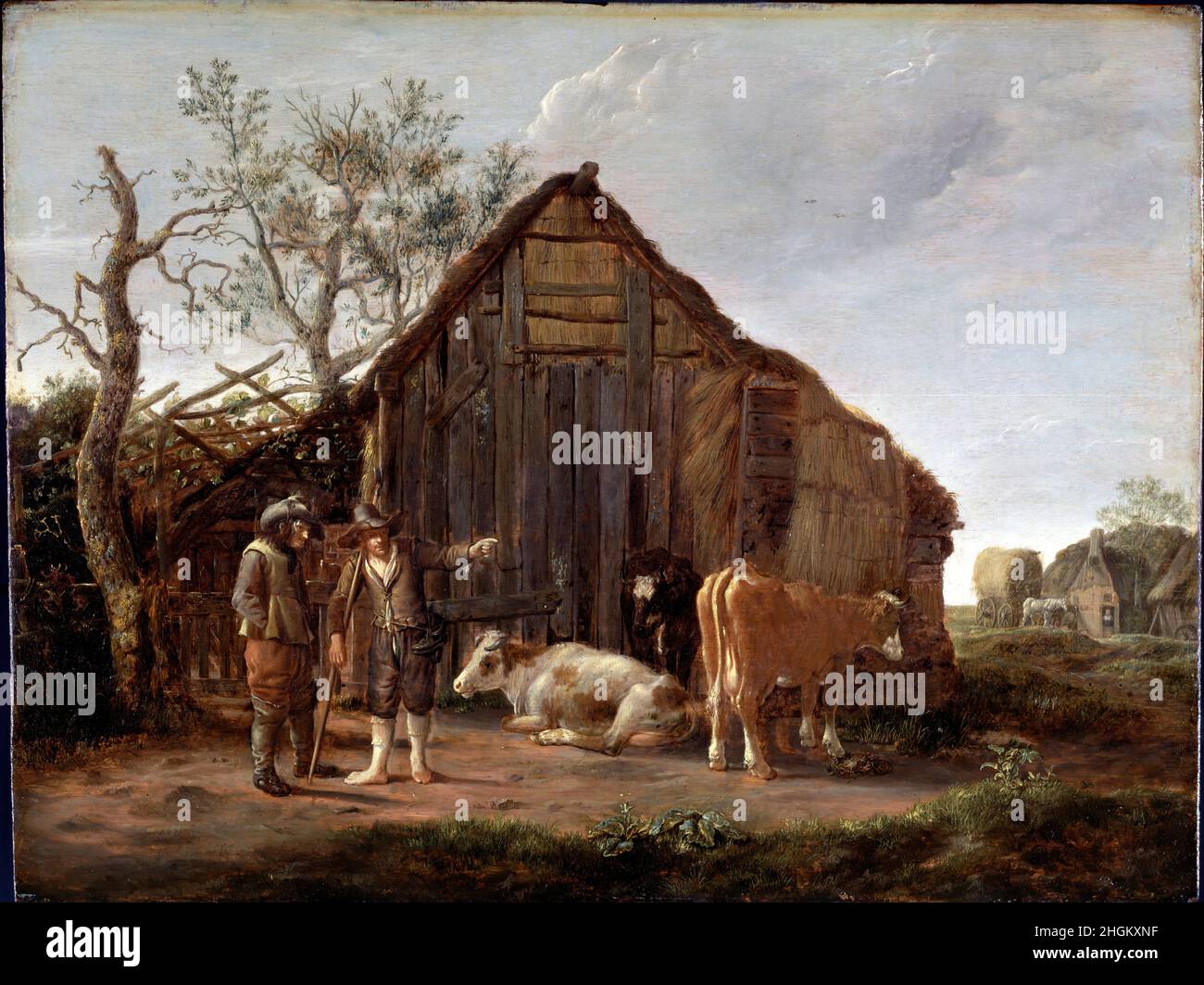 Camphuysen, Govaert - zwei Bauern mit Kühen Stockfoto