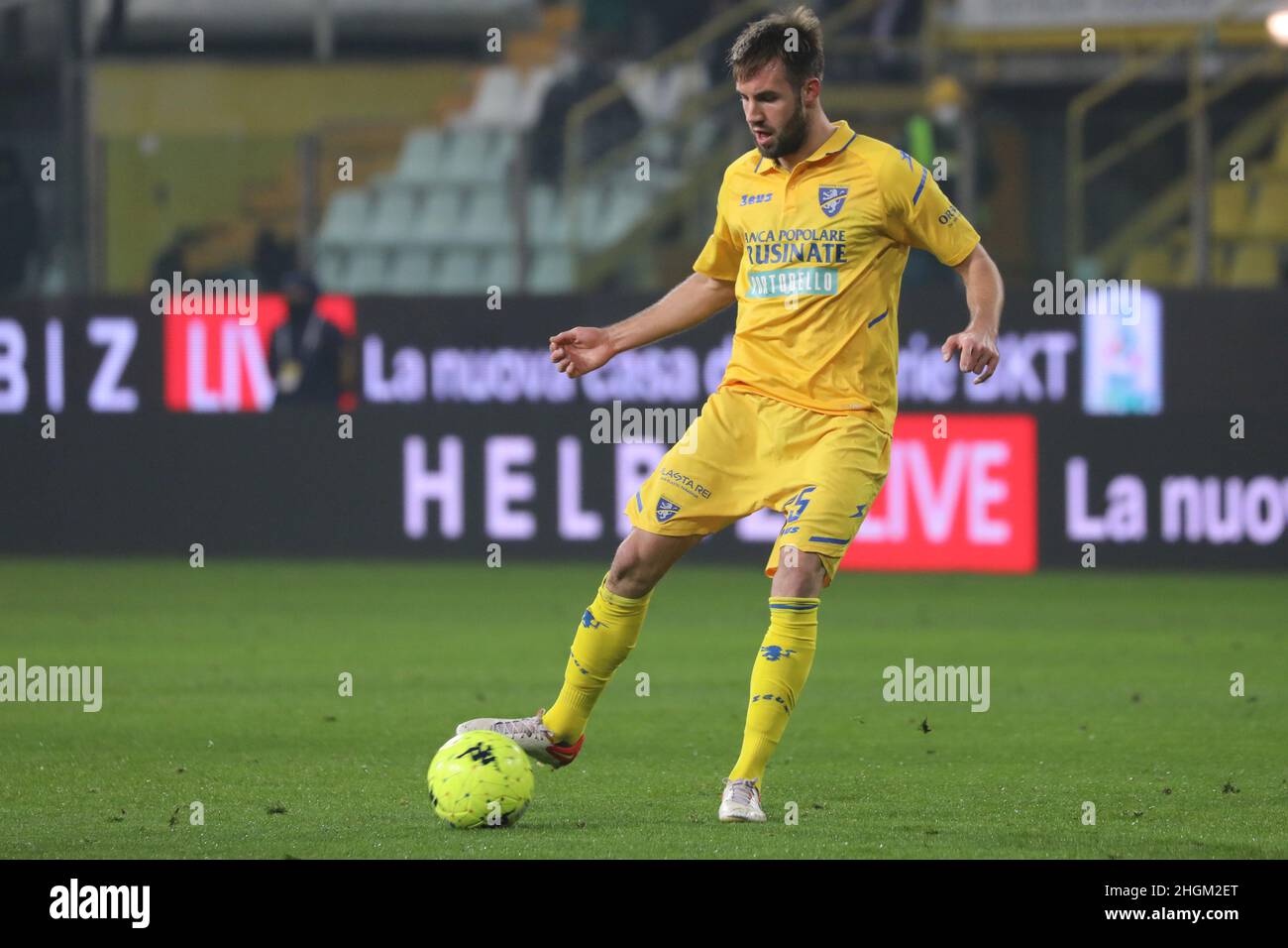 Parma, Italien. 21st Januar 2022. Przemyslaw Szyminski von FROSINONE CALCIO in Aktion während des Spiels der Serie B zwischen Parma Calcio und Frosinone Calcio in Ennio Tardini am 21. Januar 2022 in Parma, Italien. Quelle: Live Media Publishing Group/Alamy Live News Stockfoto