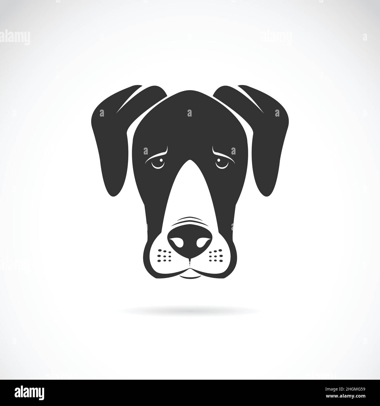 Vektor eines Hundes (Dogge) auf weißem Hintergrund. Leicht editierbare Vektorgrafik mit Ebenen. Stock Vektor Vektor eines Hundes (Dogge) auf weißem Hintergrund. Leicht editierbare Vektorgrafik mit Ebenen. Stock Vektor