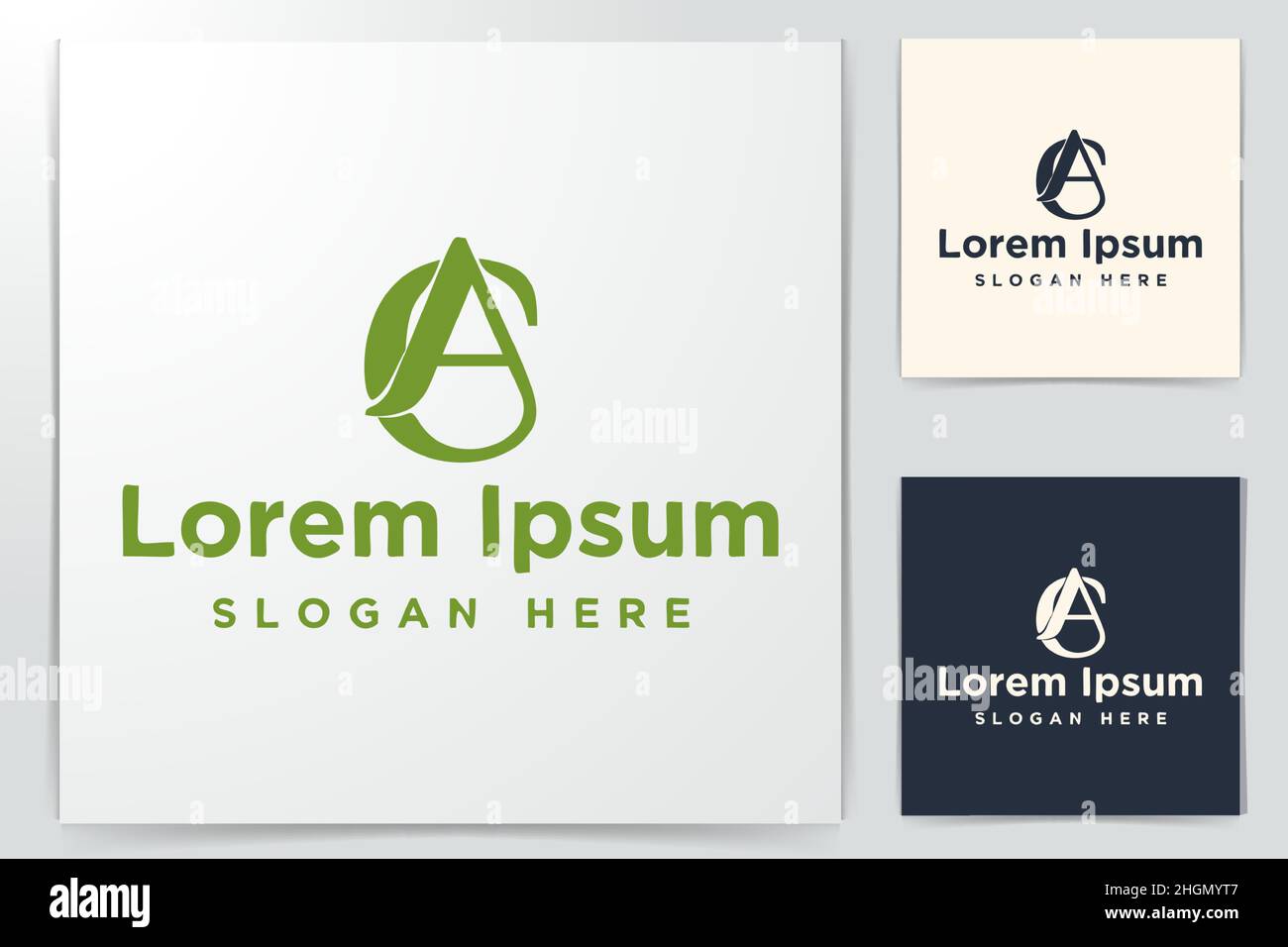 Buchstaben A C-Logo Inspiration isoliert auf weißem Hintergrund Stock Vektor