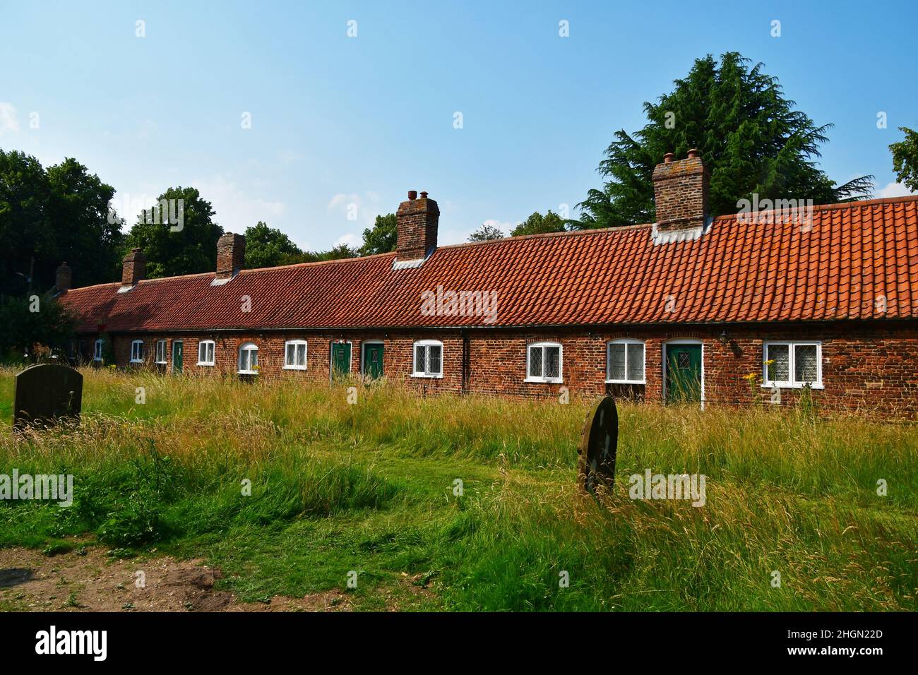 Tattershall Castle Almshouses, ein denkmalgeschütztes Gebäude in Tattershall, Lincolnshire, England, Großbritannien Stockfoto