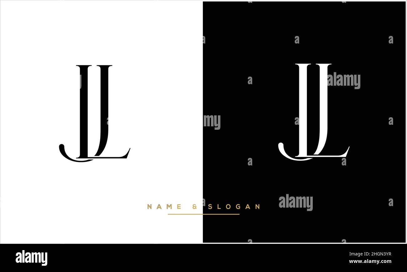 JL, LJ Abstract Letters Logo-Monogramm Stock Vektor