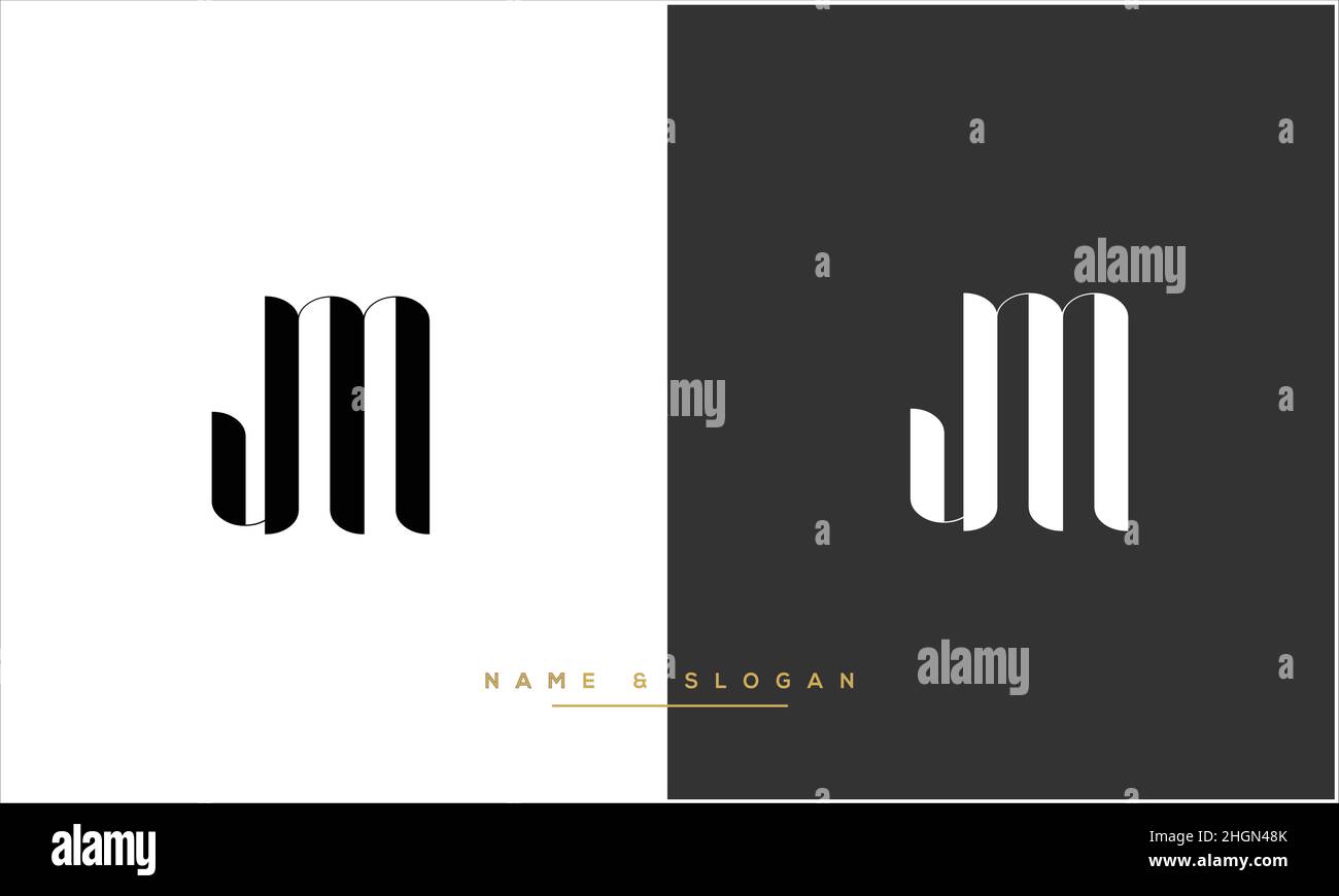 JM, MJ Abstract Letters Logo-Monogramm Stock Vektor