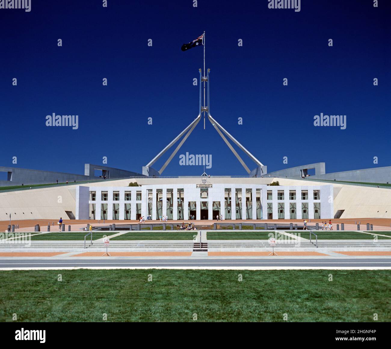 Australien. HANDELN. Canberra. Neues Parlamentsgebäude. Stockfoto