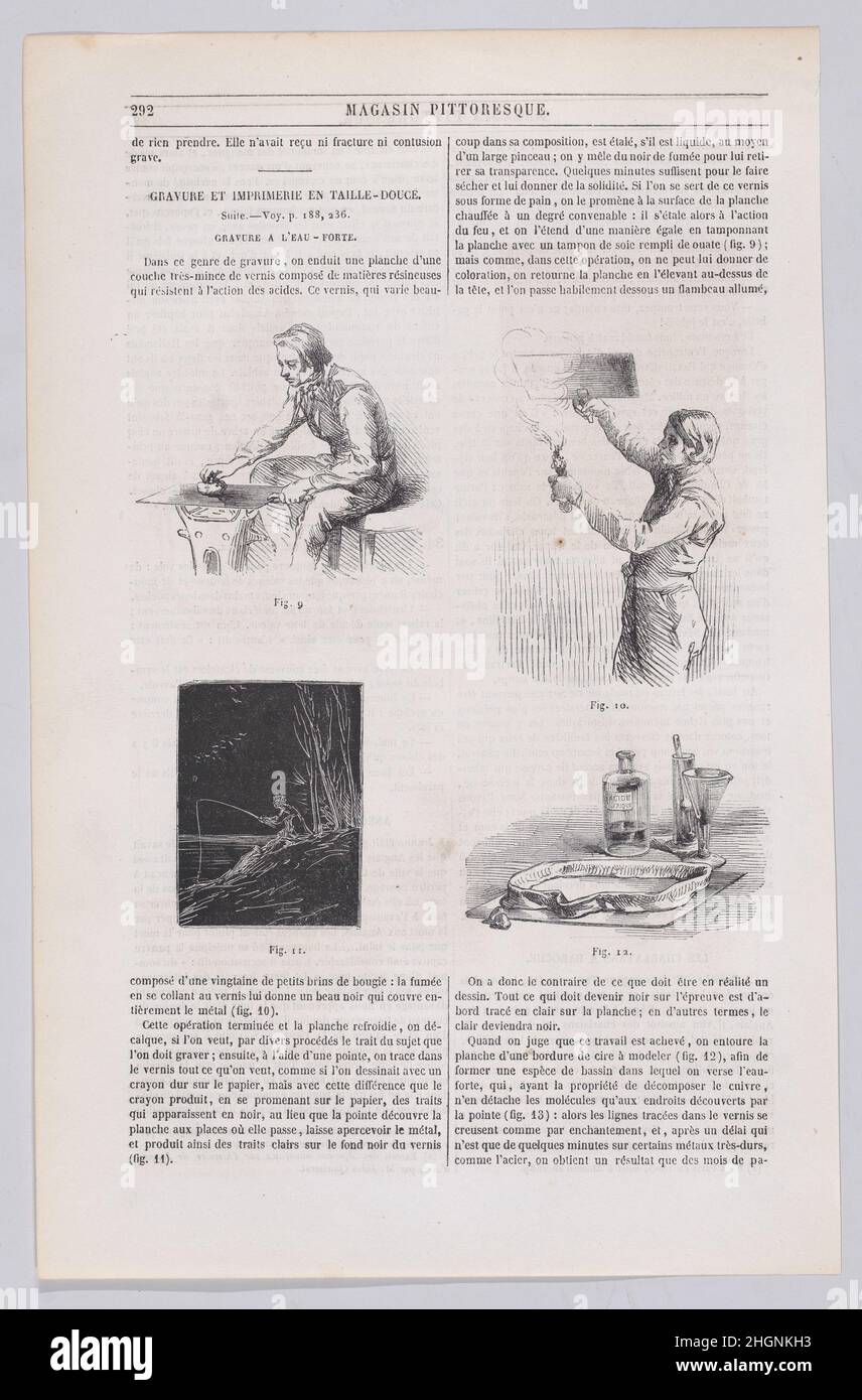 Radierung, aus 'Le Magasin Pittoresque' September 1852 Charles Jacque. Radierung, aus 'Le Magasin Pittoresque'. Charles Jacque (Französisch, Paris 1813–1894 Paris). September 1852. Holzstich. Ausdrucke Stockfoto