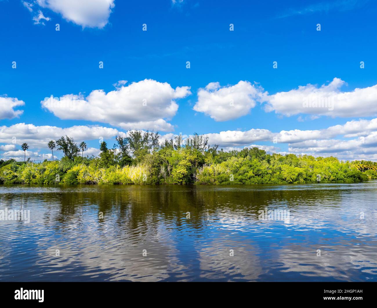 Blick über den Barron River von Everglades City in Southeast Florida USA Stockfoto