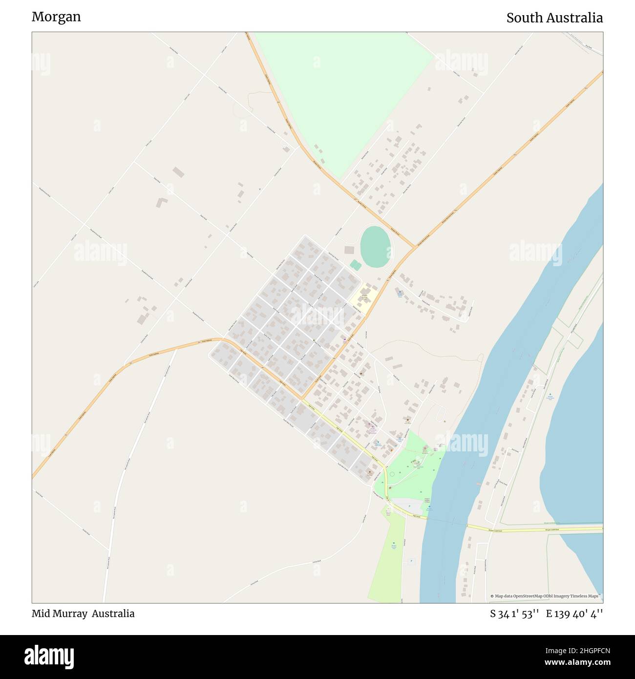 Morgan, Mid Murray, Australien, South Australia, S 34 1' 53'', E 139 40' 4'', map, Timeless Map veröffentlicht im Jahr 2021. Reisende, Entdecker und Abenteurer wie Florence Nightingale, David Livingstone, Ernest Shackleton, Lewis and Clark und Sherlock Holmes haben sich bei der Planung von Reisen zu den entlegensten Ecken der Welt auf Karten verlassen.Timeless Maps kartiert die meisten Orte auf der Welt und zeigt die Verwirklichung großer Träume Stockfoto