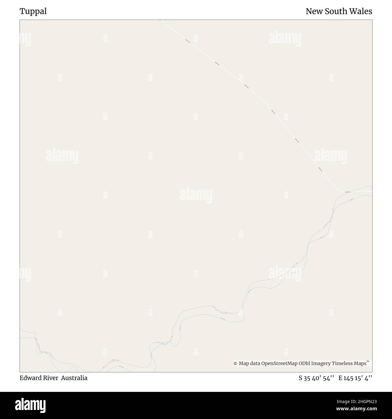 Tuppal, Edward River, Australien, New South Wales, S 35 40' 54'', E 145 15' 4'', map, Timeless Map veröffentlicht im Jahr 2021. Reisende, Entdecker und Abenteurer wie Florence Nightingale, David Livingstone, Ernest Shackleton, Lewis and Clark und Sherlock Holmes haben sich bei der Planung von Reisen zu den entlegensten Ecken der Welt auf Karten verlassen.Timeless Maps kartiert die meisten Orte auf der Welt und zeigt die Verwirklichung großer Träume Stockfoto