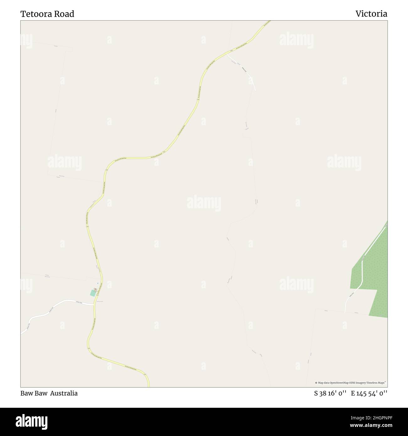 Tetoora Road, Baw Baw, Australien, Victoria, S 38 16' 0'', E 145 54' 0'', map, Timeless Map veröffentlicht im Jahr 2021. Reisende, Entdecker und Abenteurer wie Florence Nightingale, David Livingstone, Ernest Shackleton, Lewis and Clark und Sherlock Holmes haben sich bei der Planung von Reisen zu den entlegensten Ecken der Welt auf Karten verlassen.Timeless Maps kartiert die meisten Orte auf der Welt und zeigt die Verwirklichung großer Träume Stockfoto