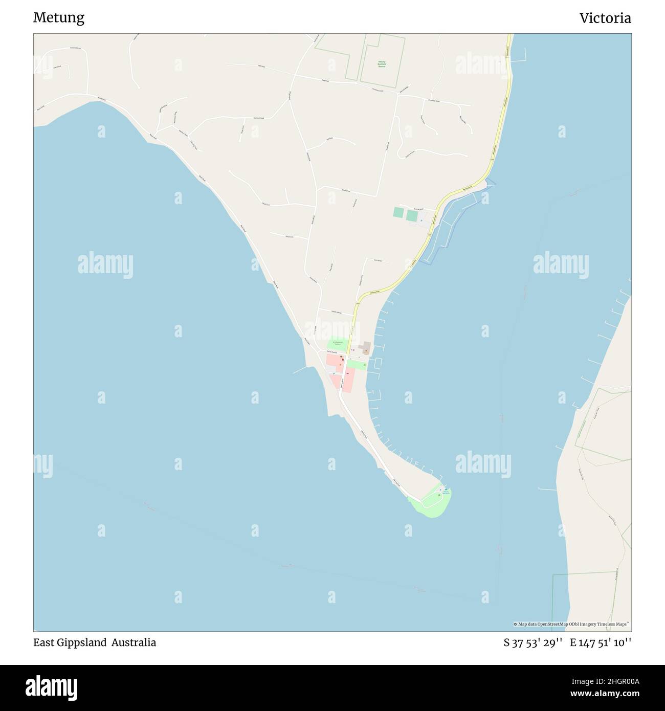 Metung, East Gippsland, Australien, Victoria, S 37 53' 29'', E 147 51' 10'', map, Timeless Map veröffentlicht im Jahr 2021. Reisende, Entdecker und Abenteurer wie Florence Nightingale, David Livingstone, Ernest Shackleton, Lewis and Clark und Sherlock Holmes haben sich bei der Planung von Reisen zu den entlegensten Ecken der Welt auf Karten verlassen.Timeless Maps kartiert die meisten Orte auf der Welt und zeigt die Verwirklichung großer Träume Stockfoto