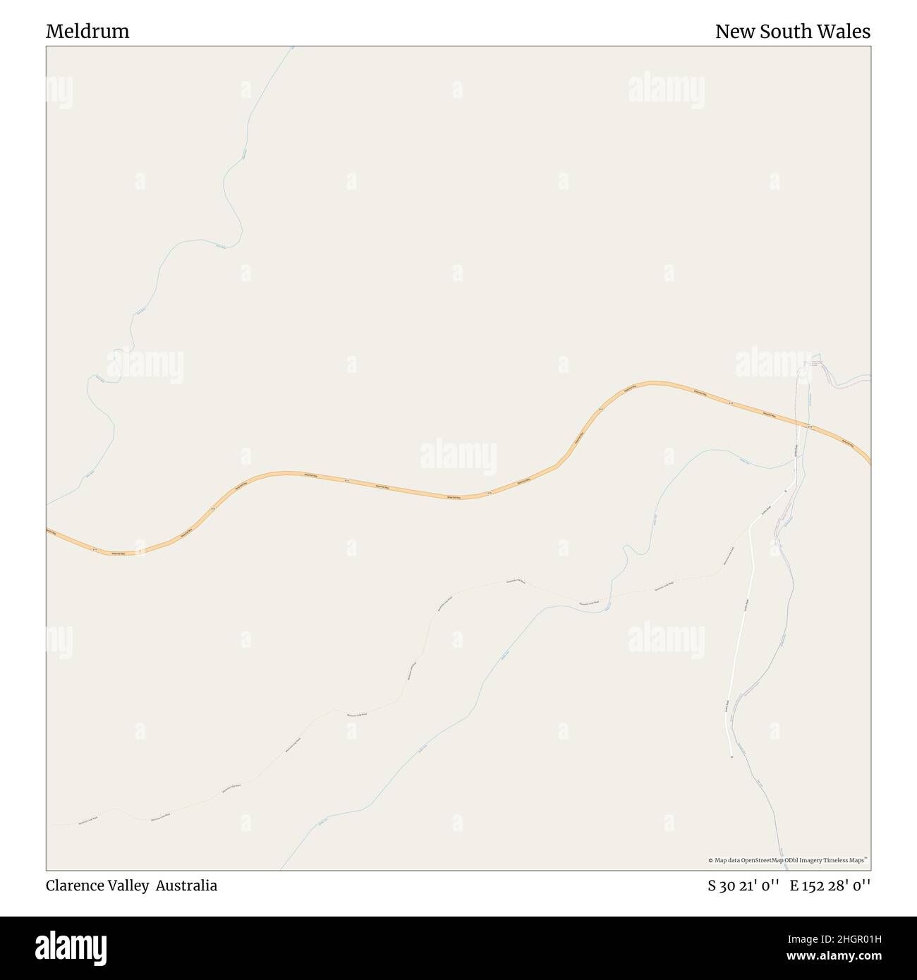 Meldrum, Clarence Valley, Australien, New South Wales, S 30 21' 0'', E 152 28' 0'', map, Timeless Map veröffentlicht im Jahr 2021. Reisende, Entdecker und Abenteurer wie Florence Nightingale, David Livingstone, Ernest Shackleton, Lewis and Clark und Sherlock Holmes haben sich bei der Planung von Reisen zu den entlegensten Ecken der Welt auf Karten verlassen.Timeless Maps kartiert die meisten Orte auf der Welt und zeigt die Verwirklichung großer Träume Stockfoto