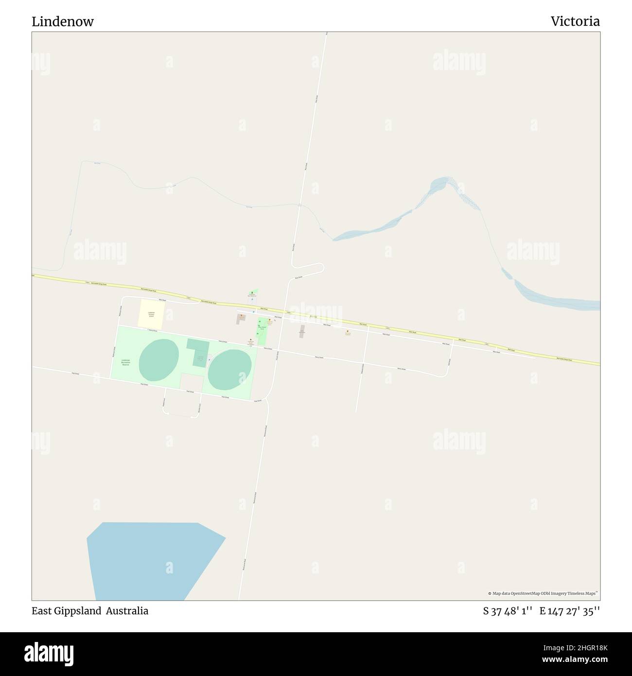 Lindenow, East Gippsland, Australien, Victoria, S 37 48' 1'', E 147 27' 35'', map, Timeless Map veröffentlicht im Jahr 2021. Reisende, Entdecker und Abenteurer wie Florence Nightingale, David Livingstone, Ernest Shackleton, Lewis and Clark und Sherlock Holmes haben sich bei der Planung von Reisen zu den entlegensten Ecken der Welt auf Karten verlassen.Timeless Maps kartiert die meisten Orte auf der Welt und zeigt die Verwirklichung großer Träume Stockfoto