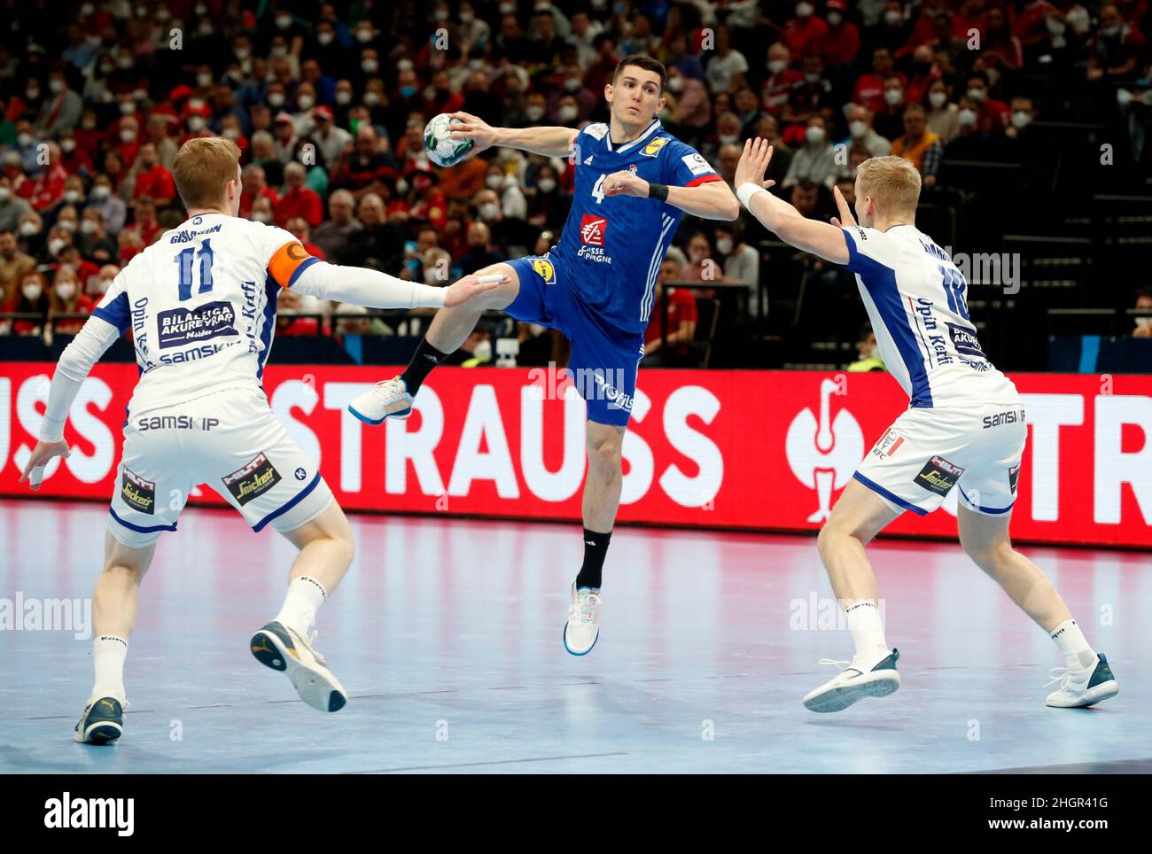 Handball EHF 2022 Herren HandballEuropameisterschaft Hauptrunde Frankreich gegen Island Handball EHF 2022 Herren HandballEuropameisterschaft Hauptrunde Frankreich gegen Island