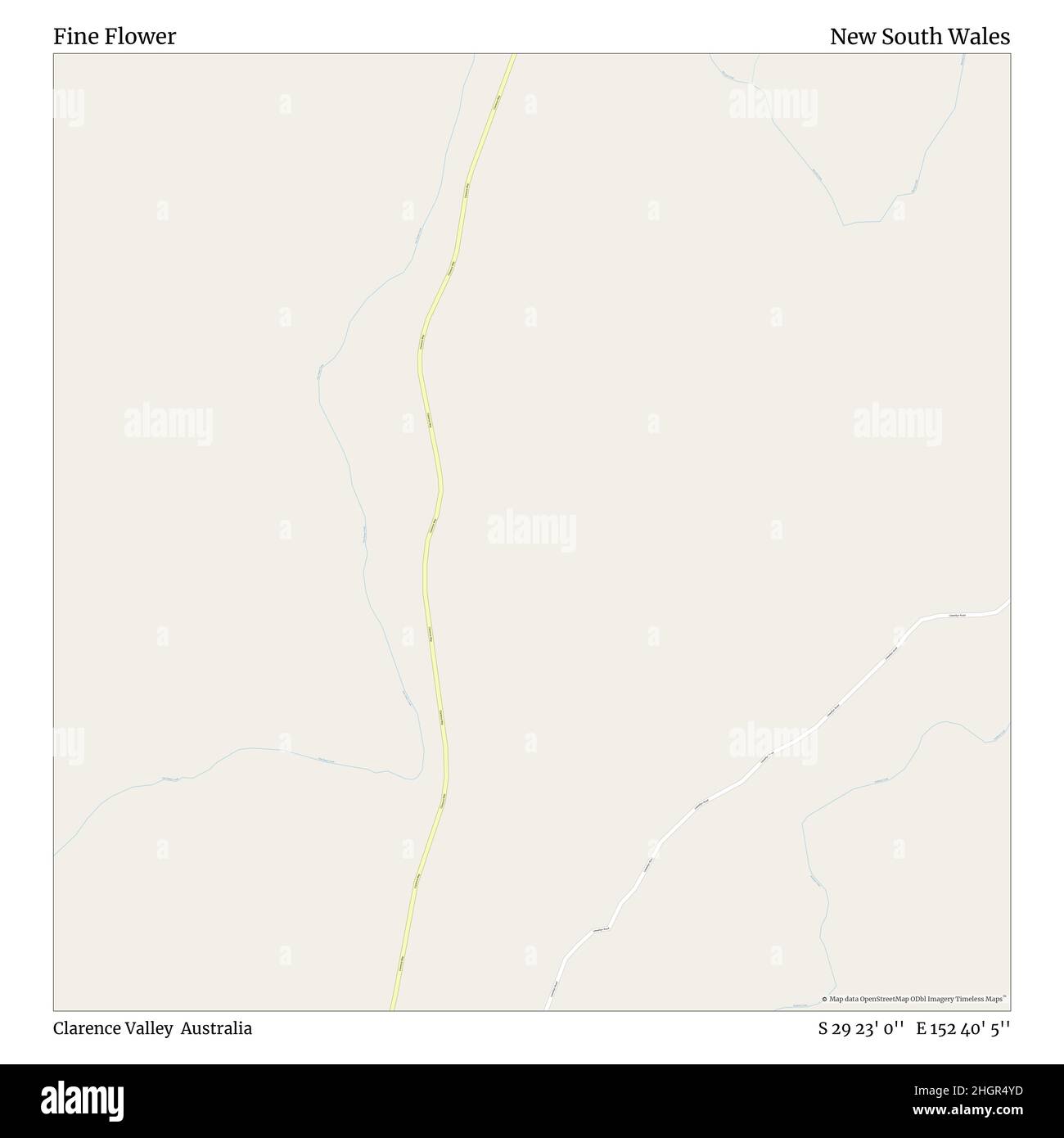 Fine Flower, Clarence Valley, Australien, New South Wales, S 29 23' 0'', E 152 40' 5'', map, Timeless Map veröffentlicht im Jahr 2021. Reisende, Entdecker und Abenteurer wie Florence Nightingale, David Livingstone, Ernest Shackleton, Lewis and Clark und Sherlock Holmes haben sich bei der Planung von Reisen zu den entlegensten Ecken der Welt auf Karten verlassen.Timeless Maps kartiert die meisten Orte auf der Welt und zeigt die Verwirklichung großer Träume Stockfoto