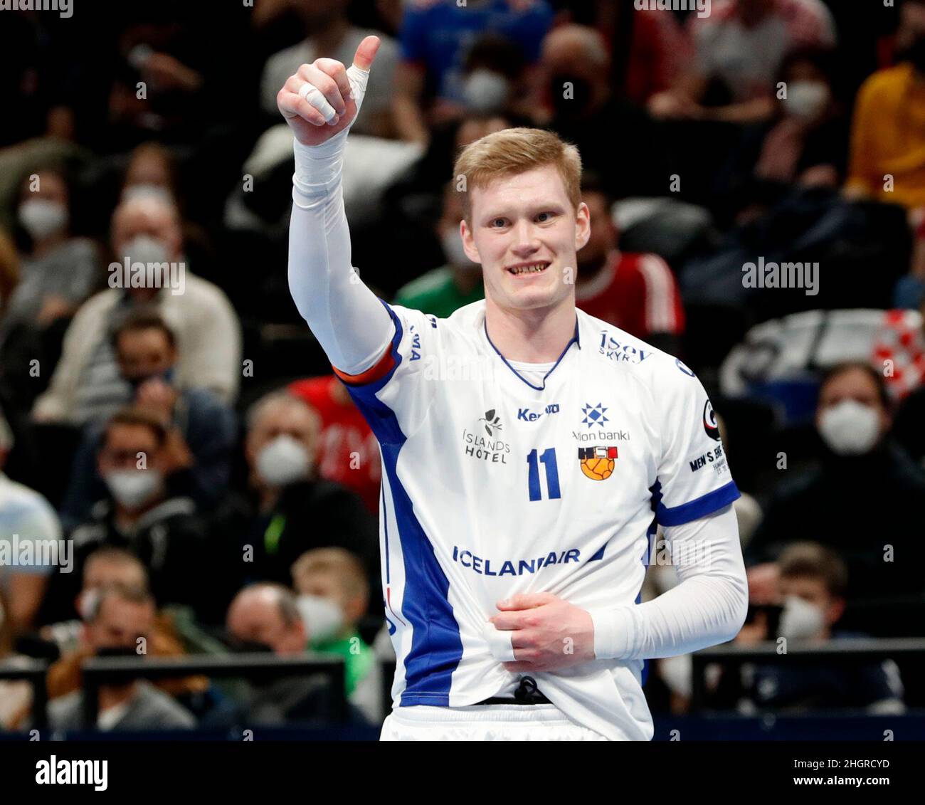 Handball EHF 2022 Herren Handball Europameisterschaft Haupterunde Frankreich gegen Island Handball EHF 2022 Herren Handball Europameisterschaft Haupterunde Frankreich gegen Island