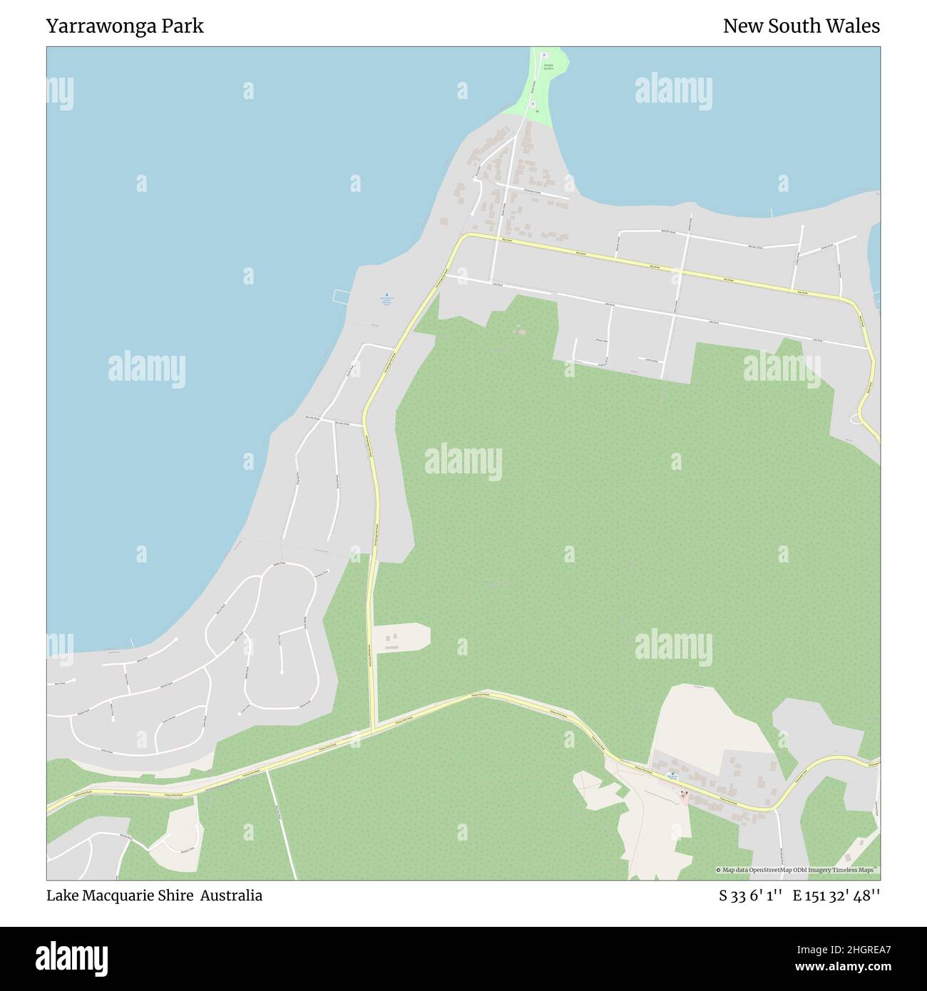 Yarrawonga Park, Lake Macquarie Shire, Australien, New South Wales, S 33 6' 1'', E 151 32' 48'', map, Timeless Map veröffentlicht im Jahr 2021. Reisende, Entdecker und Abenteurer wie Florence Nightingale, David Livingstone, Ernest Shackleton, Lewis and Clark und Sherlock Holmes haben sich bei der Planung von Reisen zu den entlegensten Ecken der Welt auf Karten verlassen.Timeless Maps kartiert die meisten Orte auf der Welt und zeigt die Verwirklichung großer Träume Stockfoto