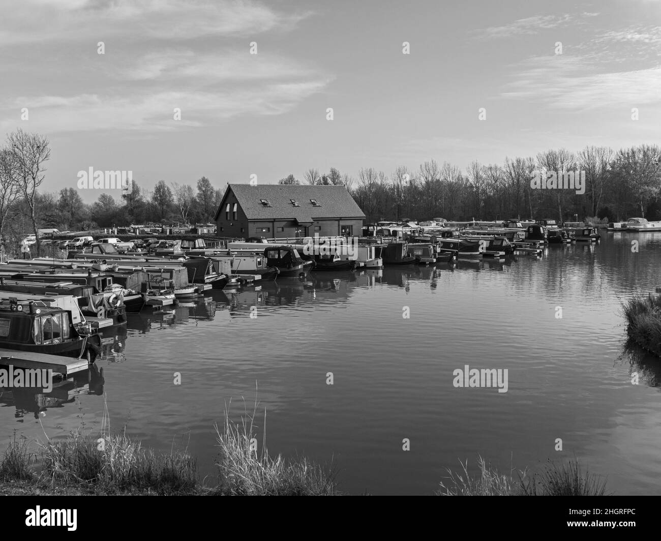 Campbell Wharf Marina in Milton Keynes Stockfoto