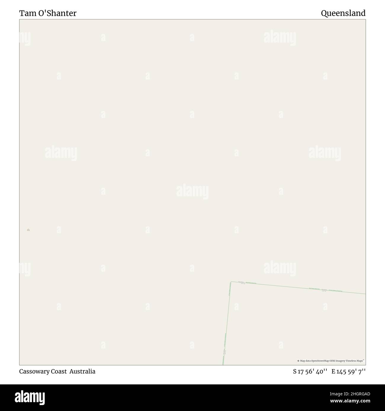 TAM O'Shanter, Cassowary Coast, Australia, Queensland, S 17 56' 40'', E 145 59' 7'', map, Timeless Map veröffentlicht im Jahr 2021. Reisende, Entdecker und Abenteurer wie Florence Nightingale, David Livingstone, Ernest Shackleton, Lewis and Clark und Sherlock Holmes haben sich bei der Planung von Reisen zu den entlegensten Ecken der Welt auf Karten verlassen.Timeless Maps kartiert die meisten Orte auf der Welt und zeigt die Verwirklichung großer Träume Stockfoto