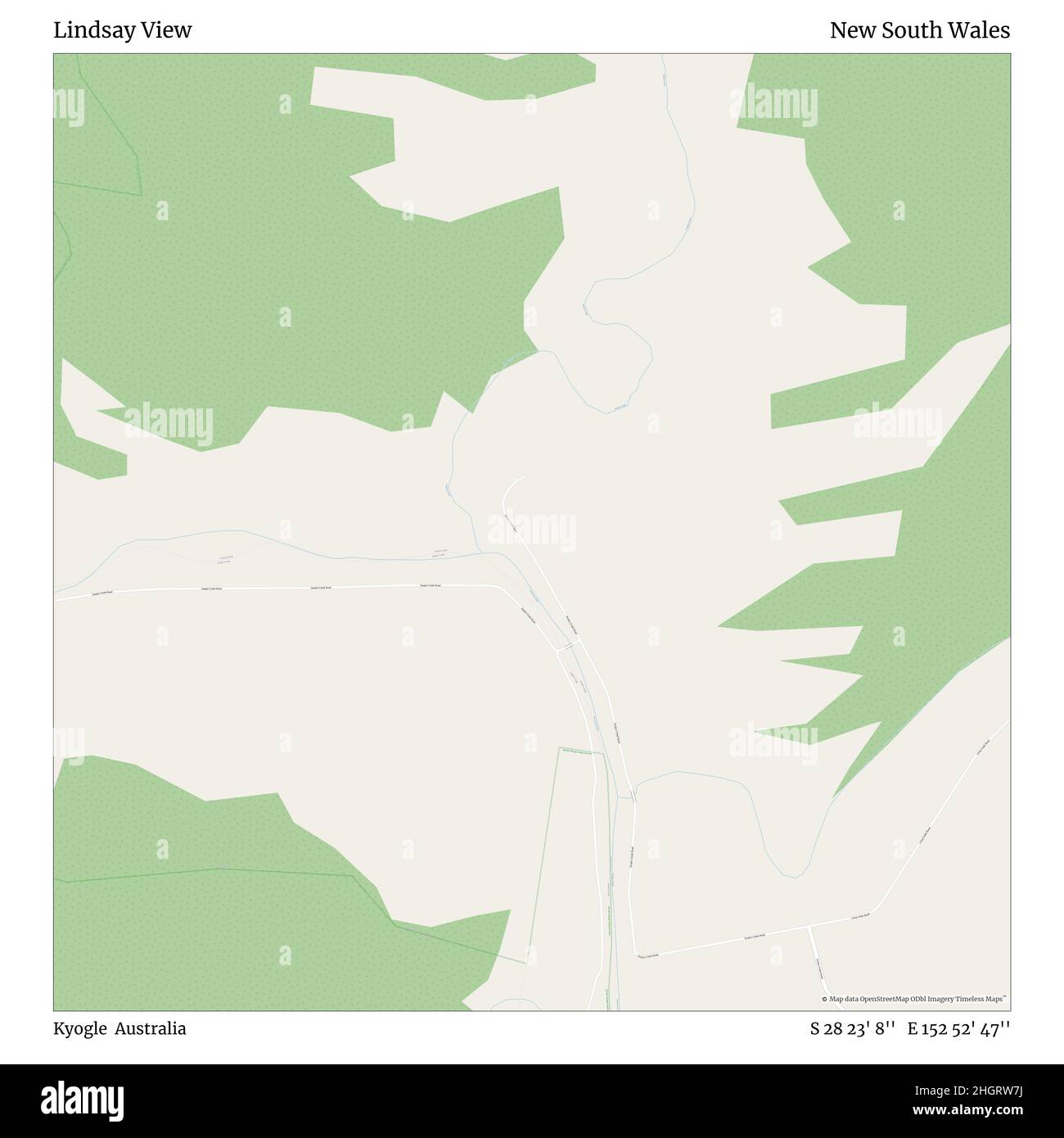 Lindsay View, Kyogle, Australien, New South Wales, S 28 23' 8'', E 152 52' 47'', map, Timeless Map veröffentlicht im Jahr 2021. Reisende, Entdecker und Abenteurer wie Florence Nightingale, David Livingstone, Ernest Shackleton, Lewis and Clark und Sherlock Holmes haben sich bei der Planung von Reisen zu den entlegensten Ecken der Welt auf Karten verlassen.Timeless Maps kartiert die meisten Orte auf der Welt und zeigt die Verwirklichung großer Träume Stockfoto