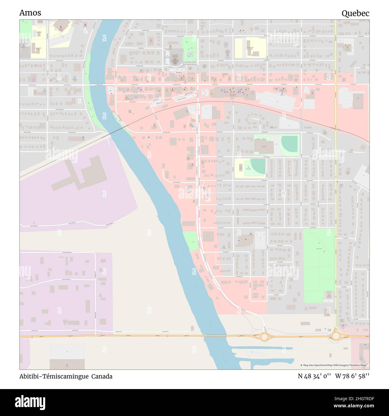 Karte Von Amos Quebec Stockfotos und bilder Kaufen Alamy