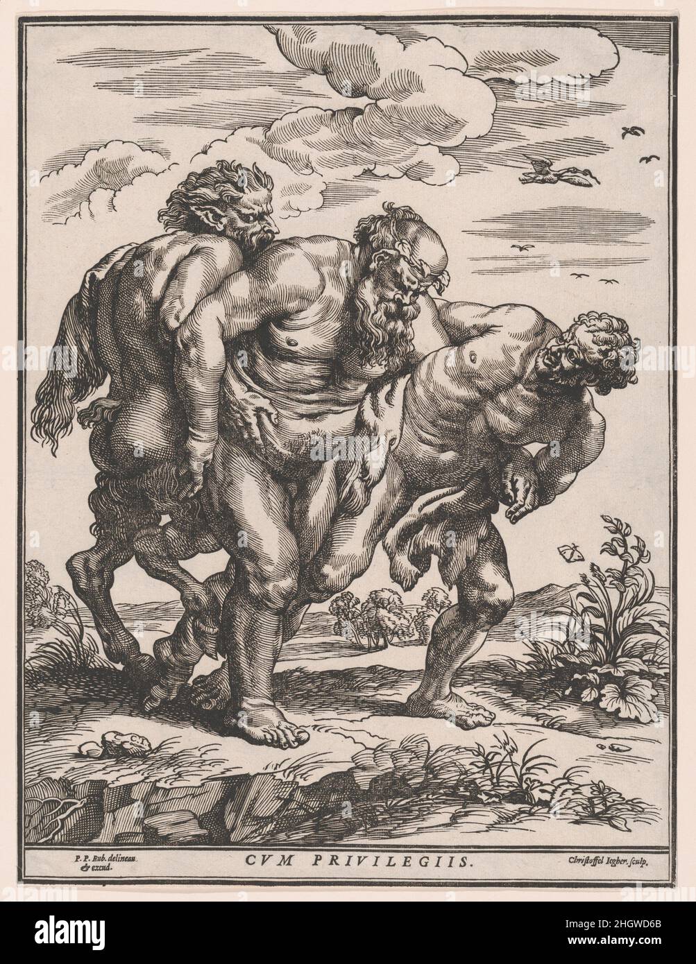 Der Marsch von Silenus ca. 1652 Christoffel Jegher Flämisch. Der Marsch von Silenus. Christoffel Jegher (Flämisch, 1596–1652/53). Ca. 1652. Holzschnitt. Ausdrucke Stockfoto