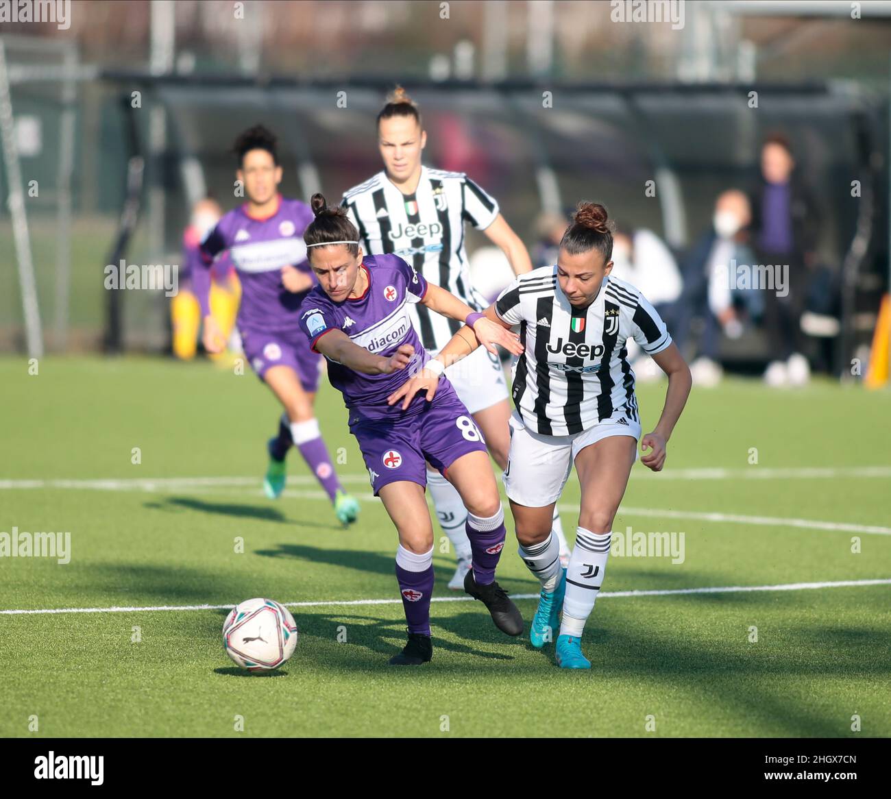 Italienische Meisterschaft, Damen Serie A Juventus Women gegen Fiorentina, 22. Januar 2022, Vinovo, Turin Stockfoto