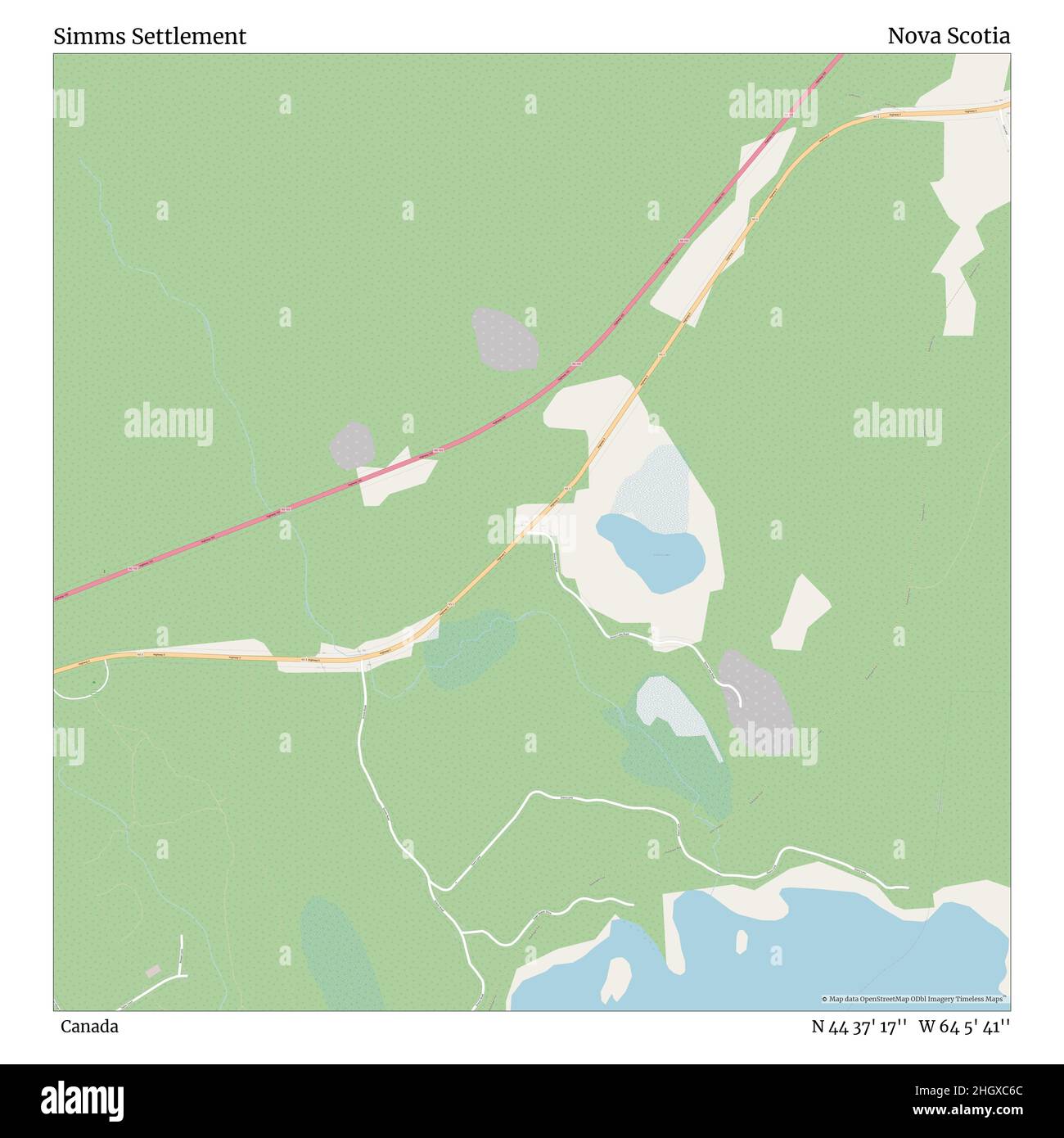 Simms Settlement, Canada, Nova Scotia, N 44 37' 17'', W 64 5' 41 ...