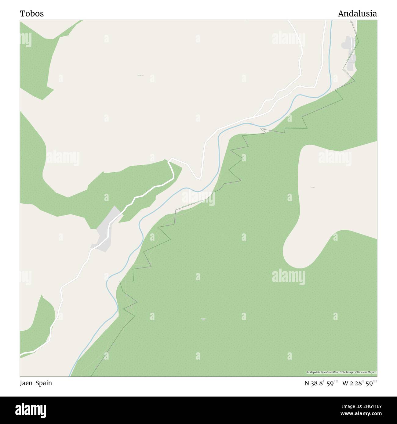 Tobos, Jaen, Spanien, Andalusien, N 38 8' 59'', W 2 28' 59'', map, Timeless Map veröffentlicht im Jahr 2021. Reisende, Entdecker und Abenteurer wie Florence Nightingale, David Livingstone, Ernest Shackleton, Lewis and Clark und Sherlock Holmes haben sich bei der Planung von Reisen zu den entlegensten Ecken der Welt auf Karten verlassen.Timeless Maps kartiert die meisten Orte auf der Welt und zeigt die Verwirklichung großer Träume Stockfoto