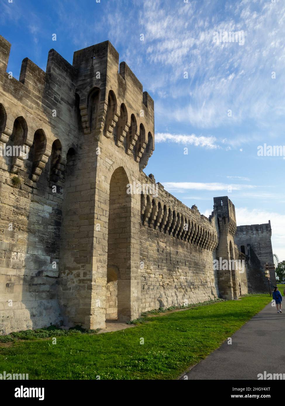 Stadtmauer von Avignon Stockfoto