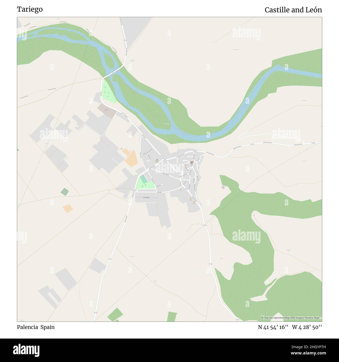 Tariego, Palencia, Spanien, Kastilien und León, N 41 54' 16'', W 4 28' 50'', map, Timeless Map veröffentlicht im Jahr 2021. Reisende, Entdecker und Abenteurer wie Florence Nightingale, David Livingstone, Ernest Shackleton, Lewis and Clark und Sherlock Holmes haben sich bei der Planung von Reisen zu den entlegensten Ecken der Welt auf Karten verlassen.Timeless Maps kartiert die meisten Orte auf der Welt und zeigt die Verwirklichung großer Träume Stockfoto