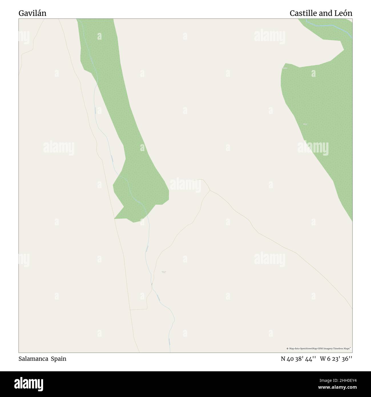 Gavilán, Salamanca, Spanien, Kastilien und León, N 40 38' 44'', W 6 23' 36'', map, Timeless Map veröffentlicht im Jahr 2021. Reisende, Entdecker und Abenteurer wie Florence Nightingale, David Livingstone, Ernest Shackleton, Lewis and Clark und Sherlock Holmes haben sich bei der Planung von Reisen zu den entlegensten Ecken der Welt auf Karten verlassen.Timeless Maps kartiert die meisten Orte auf der Welt und zeigt die Verwirklichung großer Träume Stockfoto