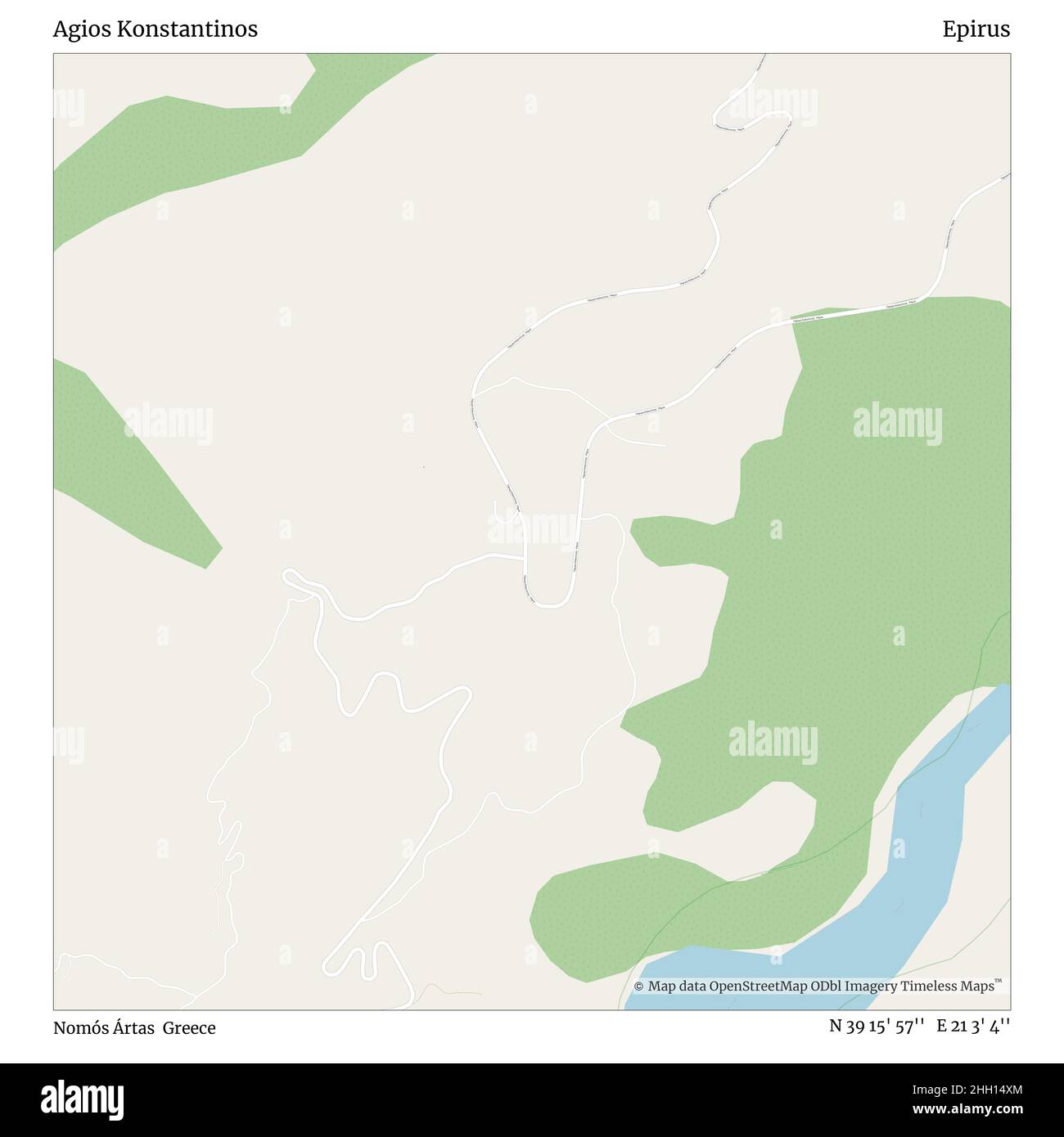 Agios Konstantinos, Nomós Ártas, Greece, Epirus, N 39 15' 57'', E 21 3' 4'', map, Timeless Map veröffentlicht im Jahr 2021. Reisende, Entdecker und Abenteurer wie Florence Nightingale, David Livingstone, Ernest Shackleton, Lewis and Clark und Sherlock Holmes haben sich bei der Planung von Reisen zu den entlegensten Ecken der Welt auf Karten verlassen.Timeless Maps kartiert die meisten Orte auf der Welt und zeigt die Verwirklichung großer Träume Stockfoto