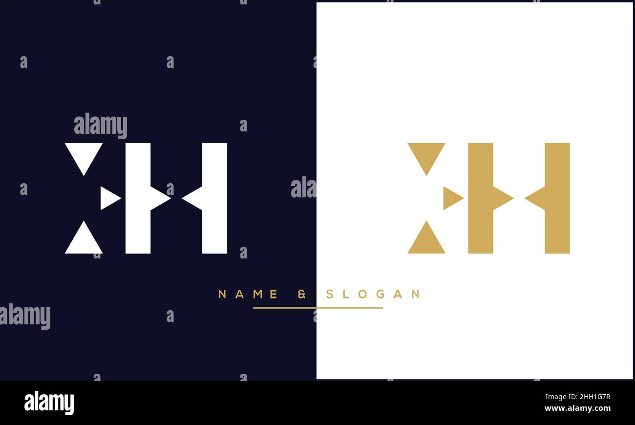 Eh, eh abstrakte Buchstaben Logo-Monogramm Stock Vektor