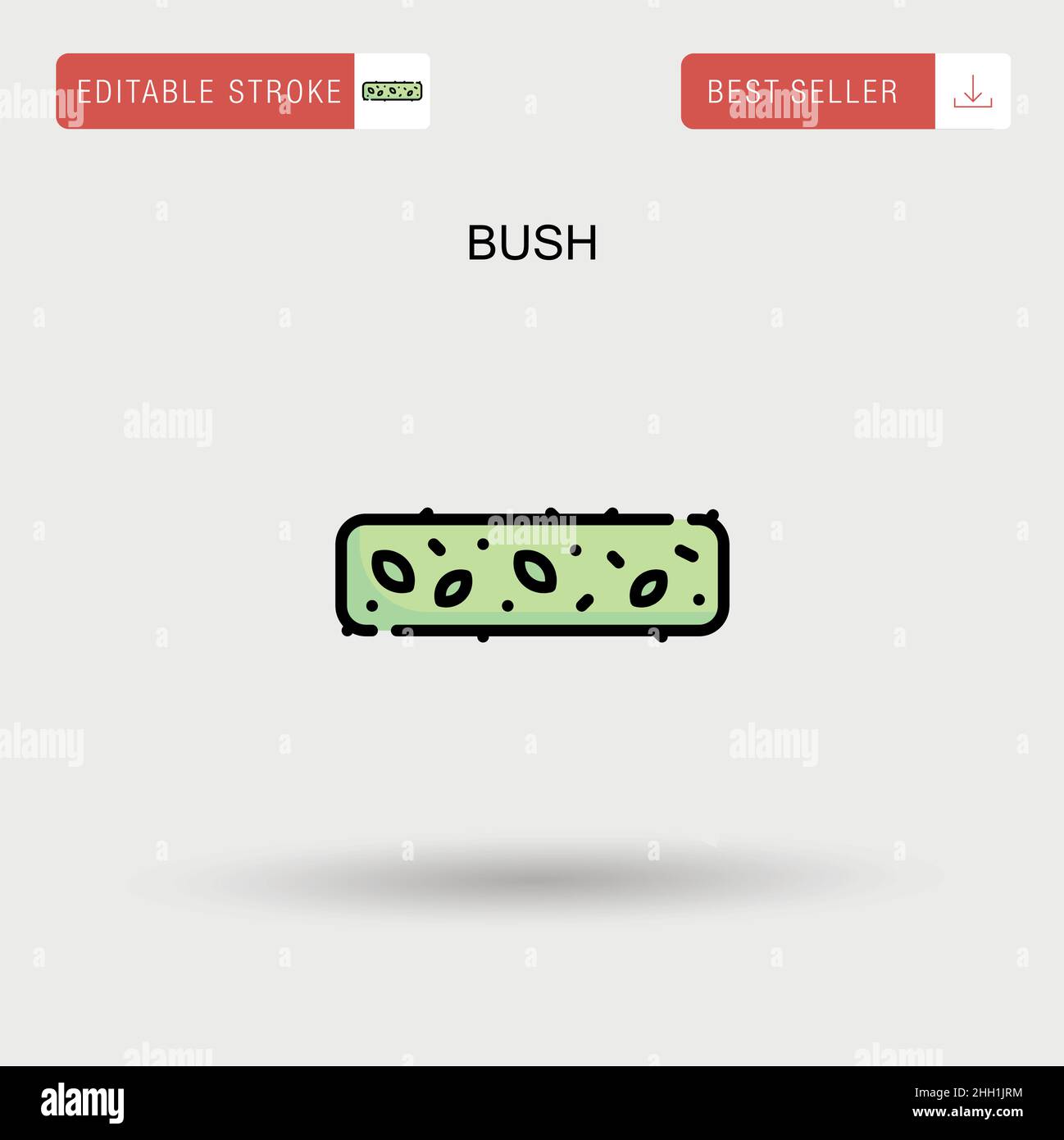 Einfaches Bush-Vektor-Symbol. Stock Vektor