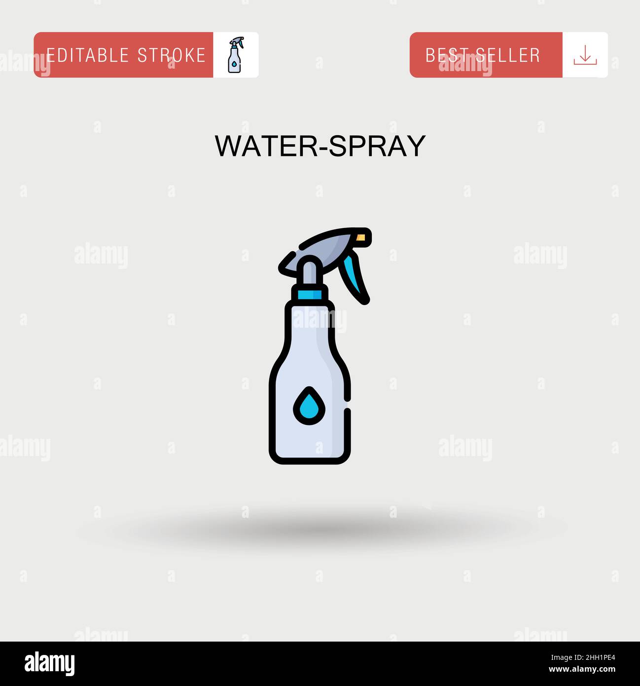 Einfaches Vektorsymbol für Wasserspray. Stock Vektor
