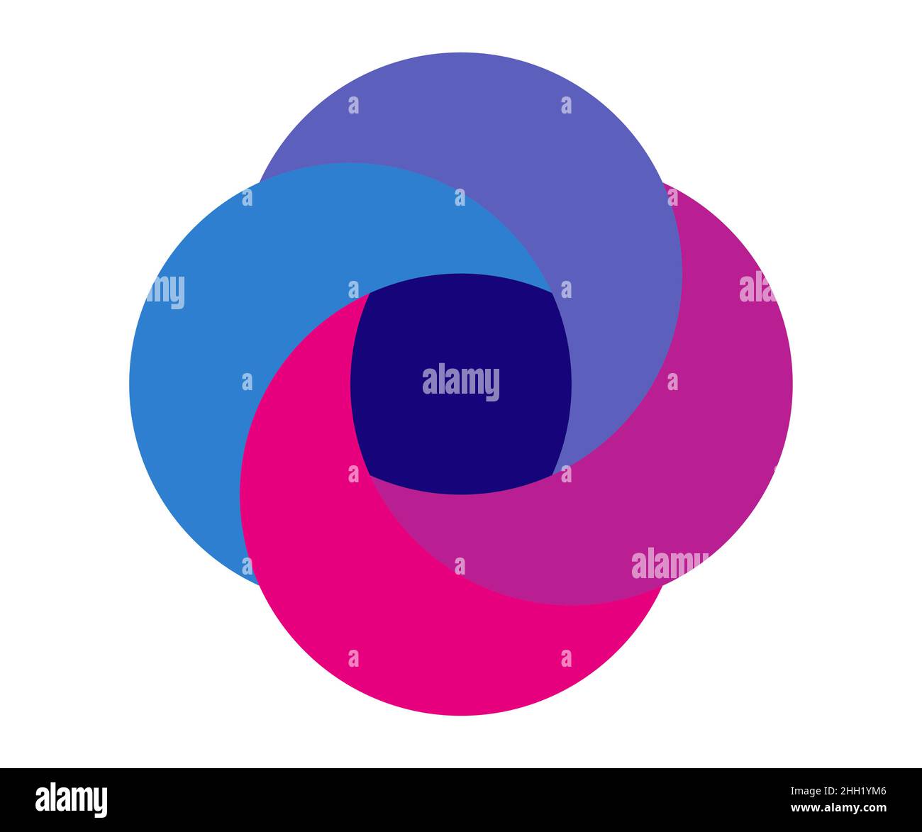 Infografik zu Venn-Diagramm Kreisen. Vektor-Designelemente für die Präsentation der Geschäftsstrategie. Stock Vektor