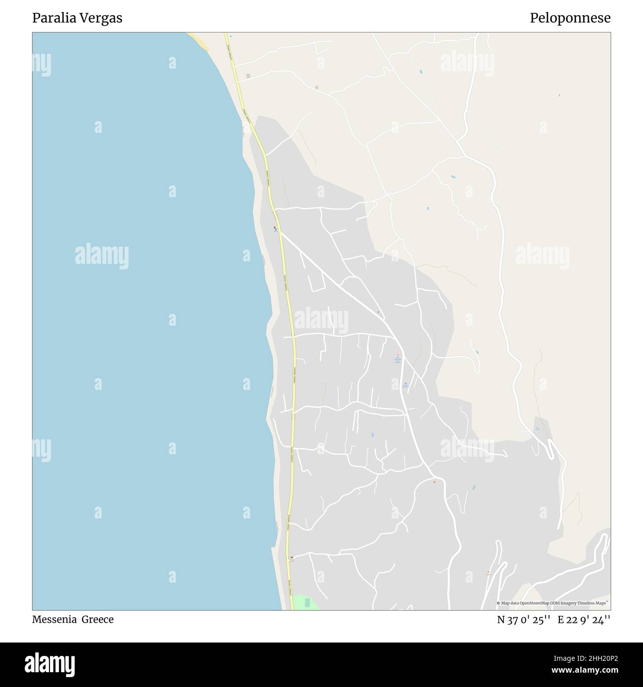 Paralia Vergas, Messenia, Griechenland, Peloponnes, N 37 0' 25'', E 22 ...