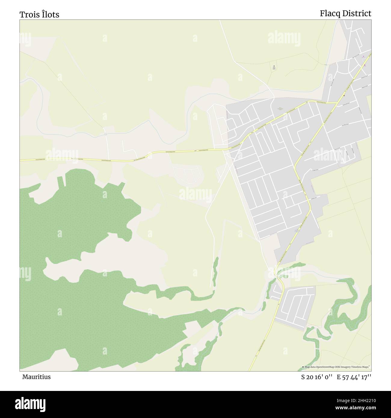 Trois Îlots, Mauritius, Flacq District, S 20 16' 0'', E 57 44' 17'', map, Timeless Map veröffentlicht im Jahr 2021. Reisende, Entdecker und Abenteurer wie Florence Nightingale, David Livingstone, Ernest Shackleton, Lewis and Clark und Sherlock Holmes haben sich bei der Planung von Reisen zu den entlegensten Ecken der Welt auf Karten verlassen.Timeless Maps kartiert die meisten Orte auf der Welt und zeigt die Verwirklichung großer Träume Stockfoto